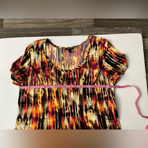 Sami & Jo Women’s Shift Paisley Long Dress Plus  Size 2XL Short Sleeve Pullover - Picture 9 of 10